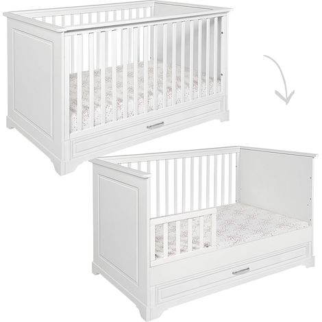Lit évolutif 70x140 tiroir inclus Novelies Melody Blanc (1/5)