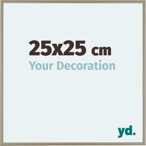 yd. - Cadre photo 25x25 - Champagne - Aluminium - Kent