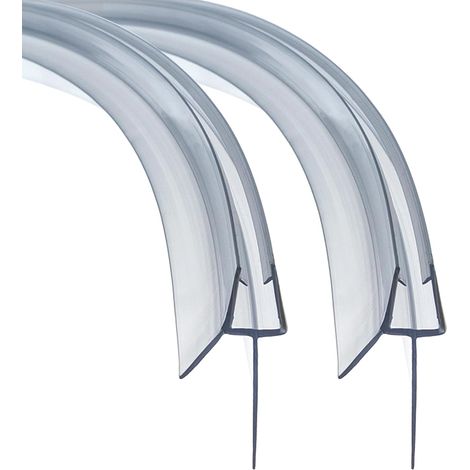 2 Joints de porte, PVC incurvé, Lèvre 20 mm, Verre 6-8 mm, Douche (1/5)