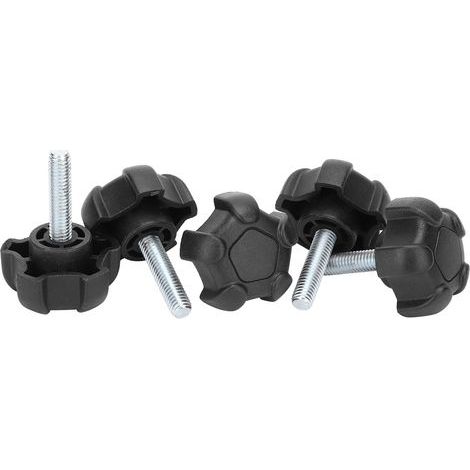 5 pièces M6 25MM poignée en plastique vis à tête étoile à cinq branches vis bouton de poignée fileté (1/5)