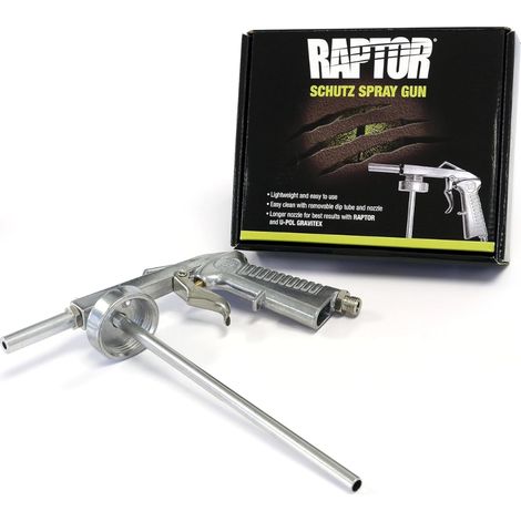 Pistolet pneumatique léger pour application de revêtements anti-gravillons – Se visse sur bouteilles – Usage professionnel – Raptor (1/2)