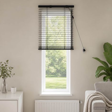 vidaXL Tenda Veneziana Marrone Scuro 55 x 130 cm 35 mm