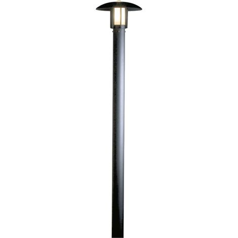 Mastleuchte / Gartenlaterne HEIMDAL, Höhe 200 cm, Alu schwarz / Glas opal, E27 (1/4)