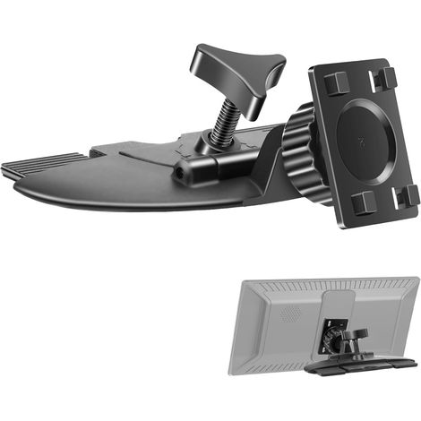 Support de lecteur CD compatible avec les écrans CarPlay, rotation à 360°, support GPS pour voiture compatible avec la plupart des autoradios GPS de 7 à 10 pouces.