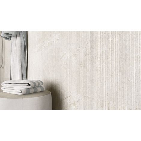 Faïence - STONE AGE - White - Poli brillant - 90x30x1,17cm