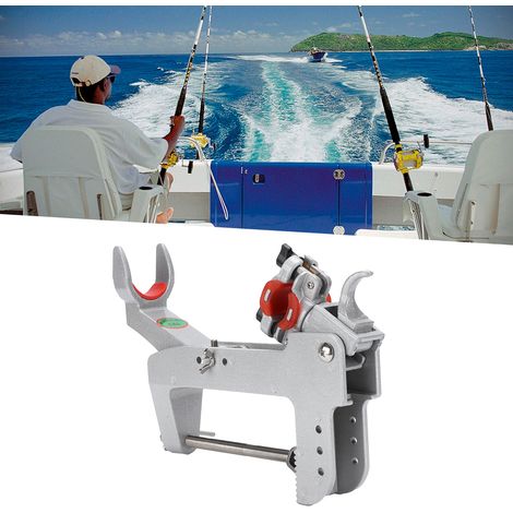 Porte-canne pour bateau, support de canne à pêche en haute mer, cadre de bateau à tourelle en alliage d'aluminium pouvant pivoter à 360 degrés. (1/5)