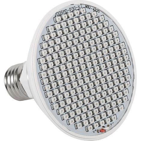 24W 200-LED Pflanzenlampe E27 Hydrokultur Blumen- und Gemüseanbaulampe 85-265V (1/5)
