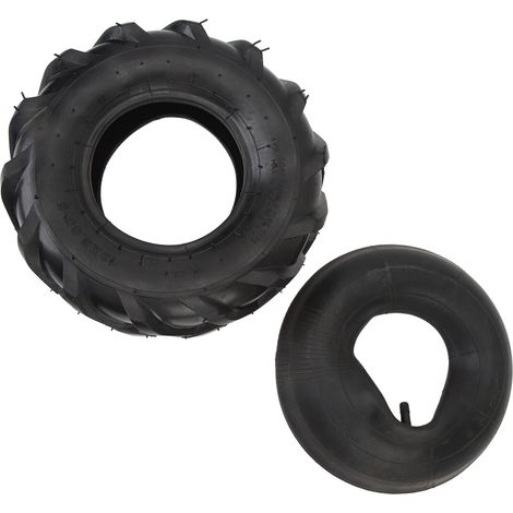 Pneu extérieur 13x5.00‑6 avec chambre à air, en caoutchouc épais, absorbant les chocs et offrant une excellente adhérence. Roue de rechange pour quad, SSV et SSV de jardin. (1/5)