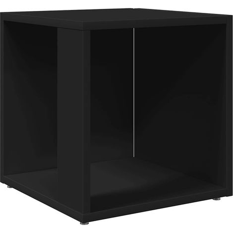 Maison Exclusive - Mesa auxiliar madera contrachapada negro 33x33 (1/5)