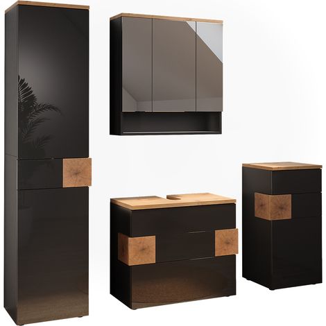 Badmöbel-Set Eden, Anthrazit, 4 Teile, Vicco