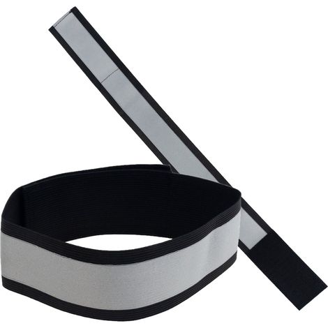 TG71299-3 fascia da braccio riflettente nera PER la corsa PER il ciclismo PER polso braccio velcro OHS (1/5)