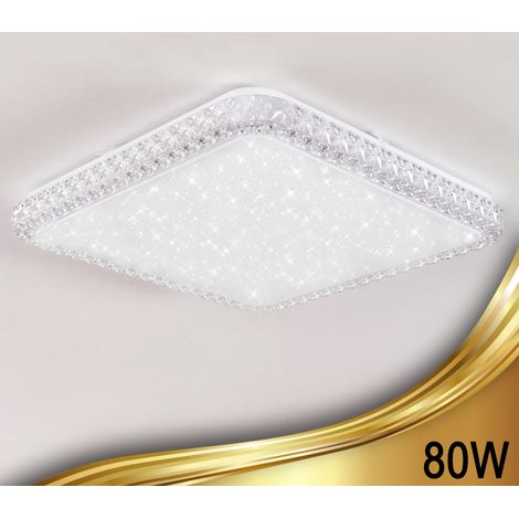 Plafoniera LED Da Soffitto Quadrata 80W Luce Fredda Effetto Cielo Stellato 806 (1/5)
