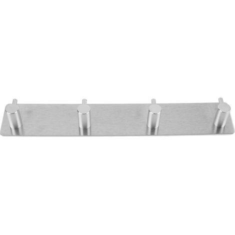 Appendiabiti a parete in acciaio inox 304 con ganci adesivi e robusti in metallo per appendere cappelli e asciugamani in bagno e in cucina. (1/5)