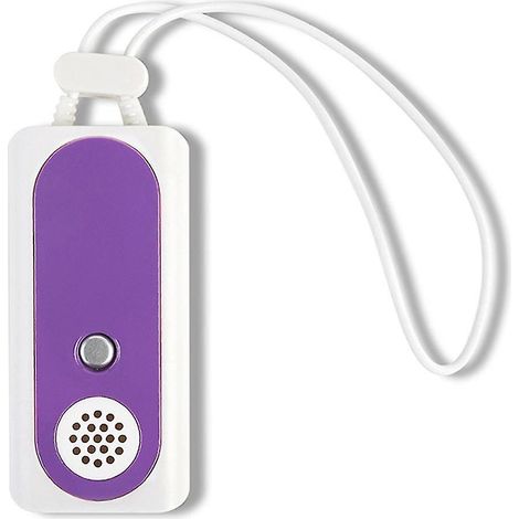 Alarme anti-intrusion portable de 91 dB avec lampe torche pour la sécurité de votre porte, bureau, appartement ou hôtel (violet). (1/5)