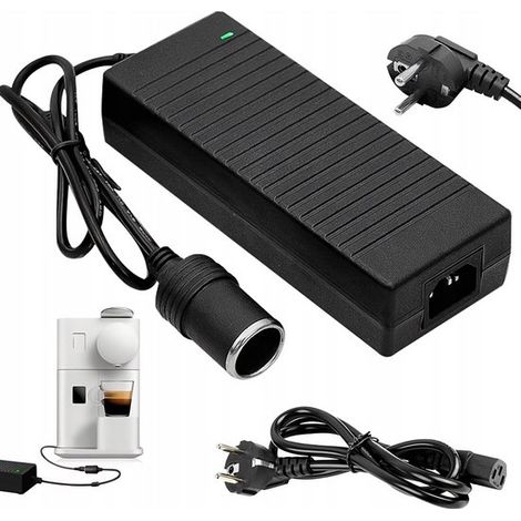 Convertisseur de tension - 240 V vers 12 V CC - 180 W, 15 A - Protection multiple (6 circuits) - Pour refroidisseurs et compresseurs d'air - Caravanes et maison
