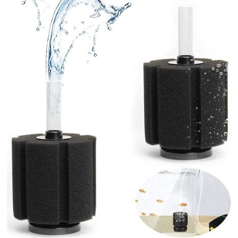 2-Piece Mesh Filter Protection, Sponge Filter, Aquarium Air Filter, Biochemical Sponge Filter for Aquarium, Fish Tank (1/5)