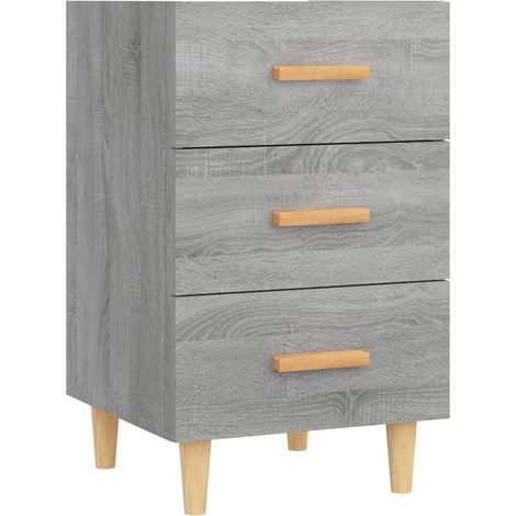 Maison Exclusive - Nachttisch Grau Sonoma 40x40x66 cm Holzwerksto