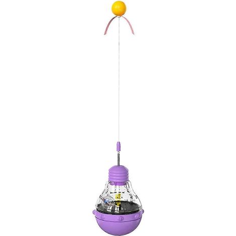 Leckerli-Spielzeug für Katzen, lustiges Futterspielzeug, lustiger Leckerli-Spender, Leckerli-Ball für Hunde und Katzen-Violet (1/5)