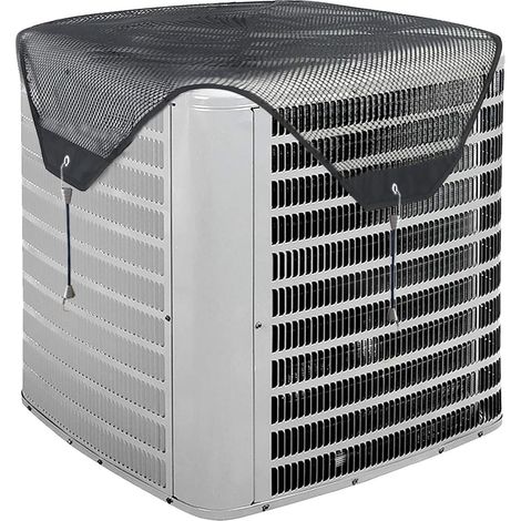 Housse de protection pour climatiseur toutes saisons en maille ouverte pour unités extérieures, noir, 71 x 71 cm (1/5)