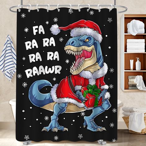 Rideau de douche imperméable en polyester 180x180 bordure lestée housse de baignoire pour salle de bain avec douche à l’italienne (1/5)