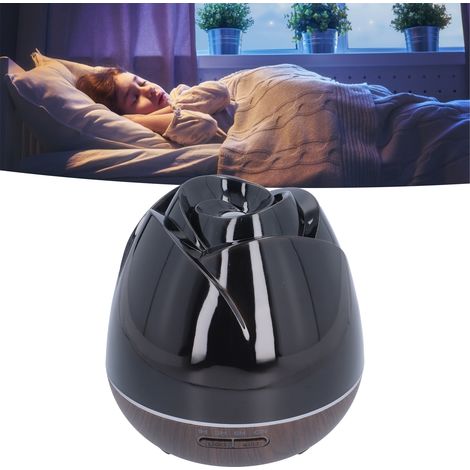 Humidificateur d'air imitation bois 400 ml avec télécommande, diffuseur d'aromathérapie et veilleuse. Prise 100-240 V. (1/5)