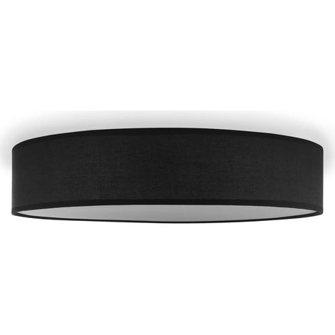 Deckenlampe CEILING DREAM, Stoff Schwarz / Abdeckung satiniert, Ø 50cm (1/5)