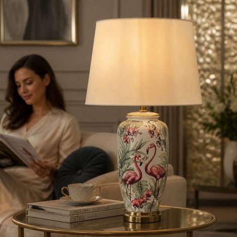 Table Lamp - Ceramic - L21 x W21 x H48 cm