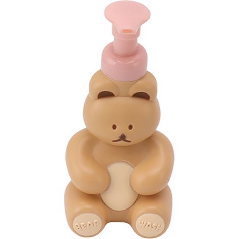 Flacon distributeur vide de savon liquide pour les mains, shampoing et après-shampoing, flacon pompe pour le lavage des mains, en forme d'ourson, petit format, couleur thé au lait.