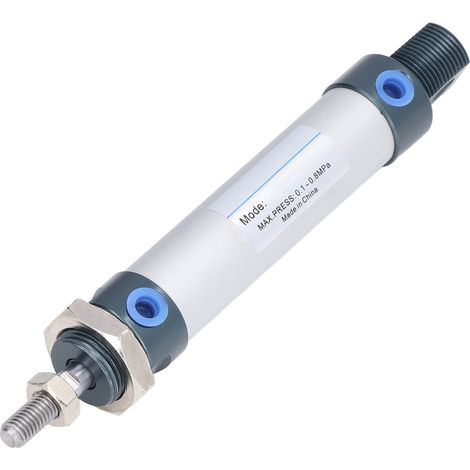 Mini vérin pneumatique à double effet, alésage de 20 mm, pression de 0,1 à 0,8 MPa, alliage d'aluminium MAL20, course de 50 mm (1,97 po)