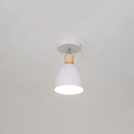 Plafonnier LED moderne, coloré et créatif, style dessin animé, semi-encastré, en bois, design pour petites maisons, à intensité variable, idéal pour une chambre ou une aire de jeux d'enfant. (1/5)
