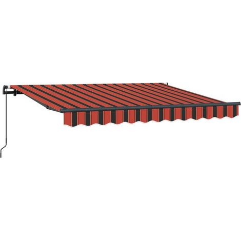 Store banne rétractable orange, 250 x 200 cm, en tissu