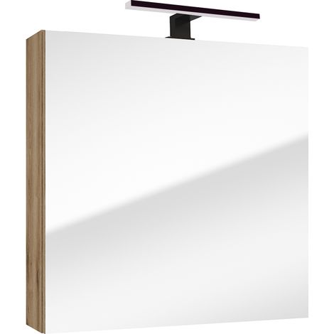 Spiegelschrank 60 cm Eiche mit LED Beleuchtung RIVA-107 (1/5)