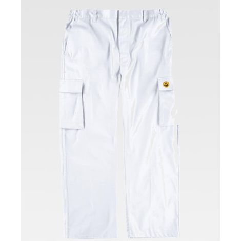 Pantalón técnico antiestático EN 1149-5 B1900 WORKTEAM 3XL Blanco (1/2)