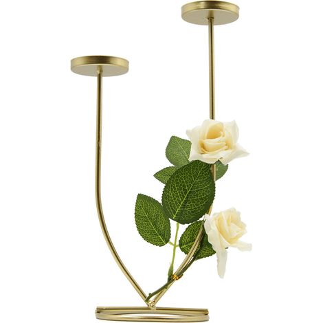 Candelier Métal [Candelabra Luxe] - Modèle Floral Artificiel - Fer Premium Noir ou Doré - Diverses Dimensions (A3, A4, B3, B4, C3, C4, D1, D2) - 1 Pièce (1/5)