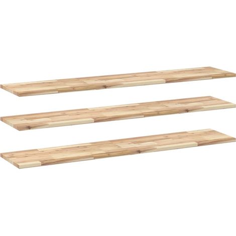 Étagères murales 3 pcs,Étagère flottante 160x30x2 cm acacia massif non traité CFW42779 (1/5)