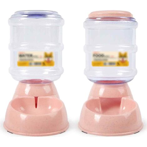 Accessoires pour animaux de compagnie - Ensemble d'alimentation pour chats - Gamelle pour chat - Bac à nourriture pour chat - Grande capacité 3,8 L - Distributeur automatique de croquettes (1/5)
