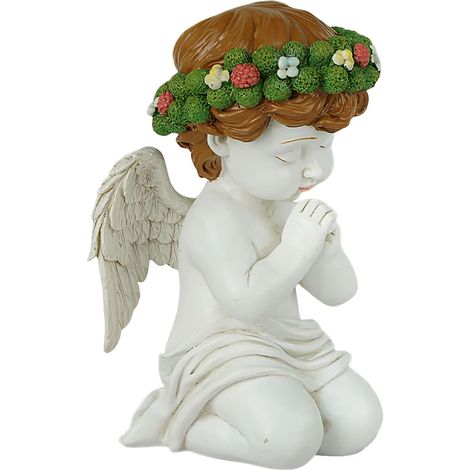 Statues d'ange de Jardin - Statues d'ange en Résine Agenouillé en Prière - (1/5)