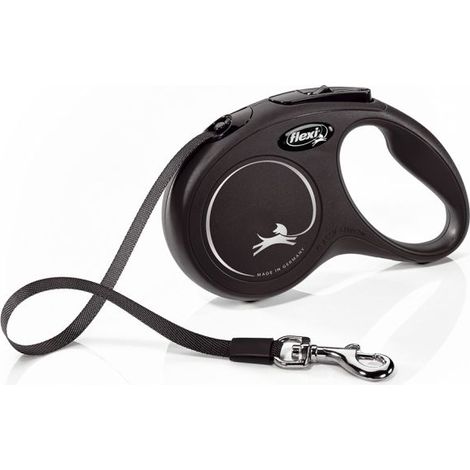 Laisse New Classic S Tape 5 m black Flexi CL10T5-251-S-20