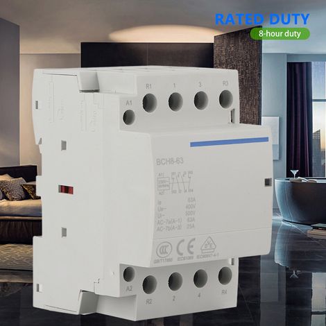 Contacteur CA domestique 4P 63A 24V/230V 50/60Hz 2NO2NC (230VAC) (1/4)