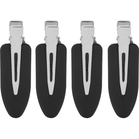 Juego de 4 pinzas para el cabello negras, que no dejan marcas, para mujer. (1/5)
