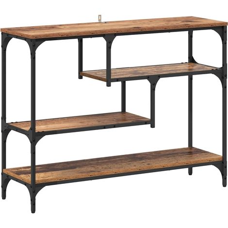 Maison Exclusive - Tavolo consolle con lo scaffale Legno vecchio 100 x 30 x 75 cm