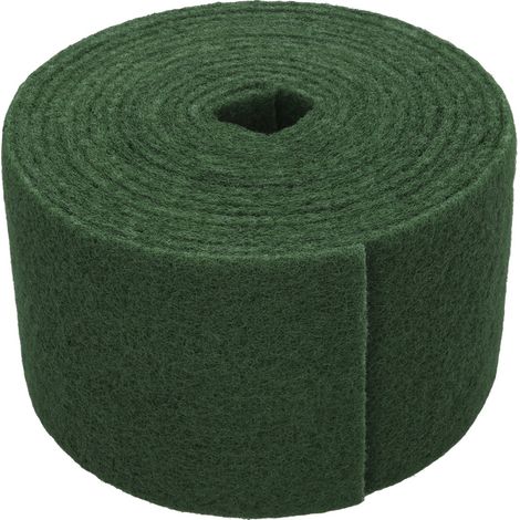 Rotolo di paglietta abrasiva professionale 14x600cm in fibra verde (1/5)
