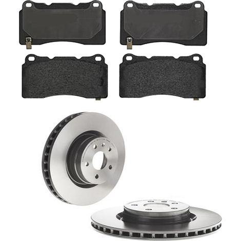 KIT FRENI ANTERIORI compatibile con TESLA MODEL X (5YJX) - DISCHI + PASTIGLIE OEM: P 59 079 / 18519 /SOSTITUZIONE DIRETTA/BASSA POLVERE/SILENZIOSO