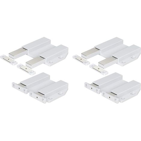 Lot de 4 Loquets de Porte D'Armoire à Double Poussoir pour Ouvrir les Portes de Cuisine (1/5)