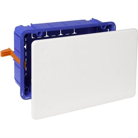 Caja conexión empotrar tabique hueco 164x106mm tapa garra metálica y sistema de fijación bridas