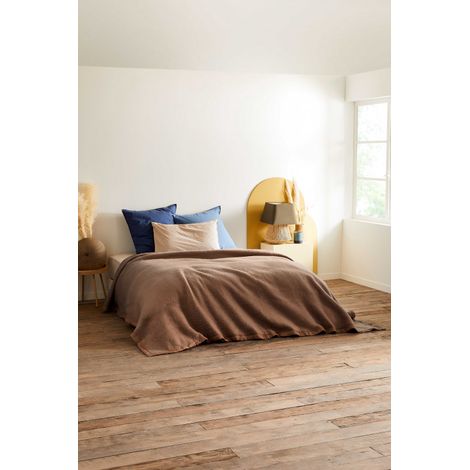 Couverture en Courtelle "Sarenne" Toison d'Or - Sarenne Havane Crème - 180 x 240 cm - Sarenne Havane Crème - (1/4)