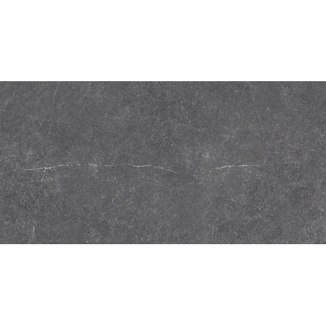 Mexen Deago Anthracite grès émaillé rectifié G1, carreau sol-mur 120 x 60 cm, mat - TL326-120-060-03