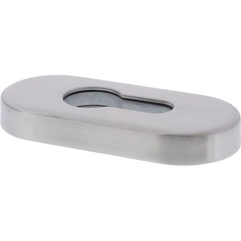 Stainless Steel Oval Protective Rosette for Profile Cylinder 9 mm (1/3)