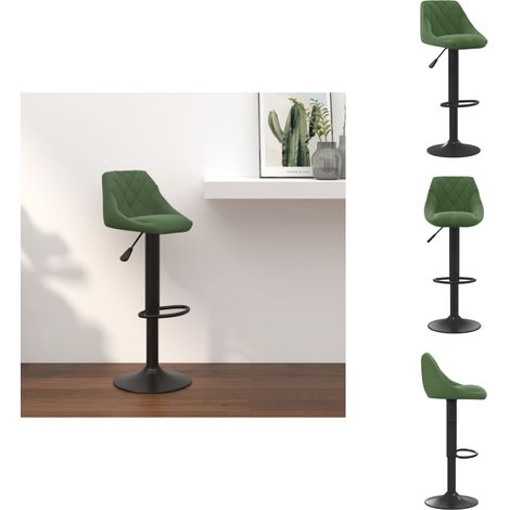 Tabouret de bar Vert foncé Velours - Tabouret De Bar - Tabourets De Bar - Chaise De Comptoir - Chaises De Comptoir (1/5)