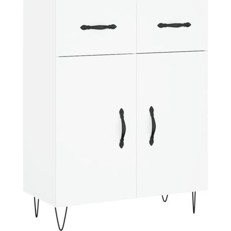Aparador-cómoda-mueble-organizador-cocina-salón-salón-comedor 695 x 34 x 90 cm-madera de ingeniería-blanco 020030469